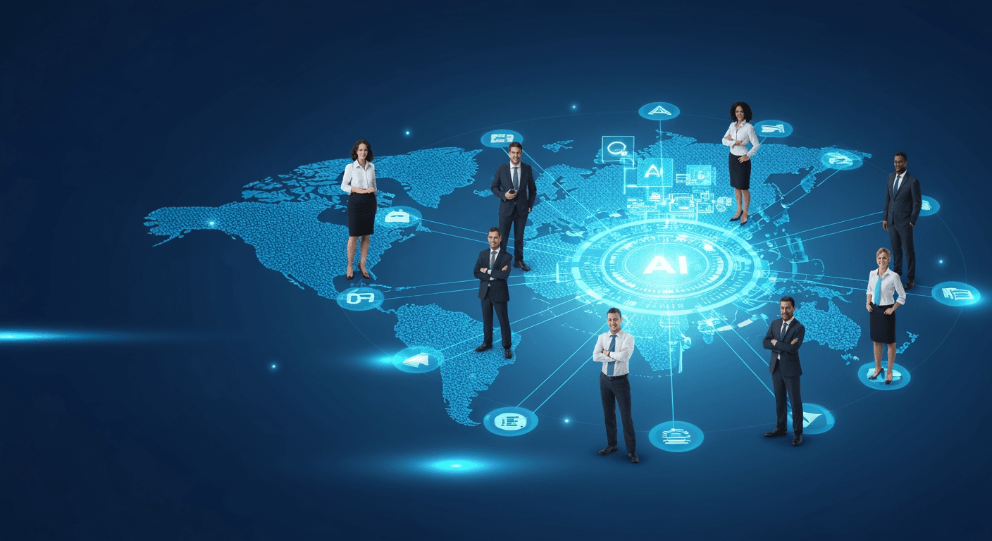Diverse professionals connected through Defrilex's interpretation platform